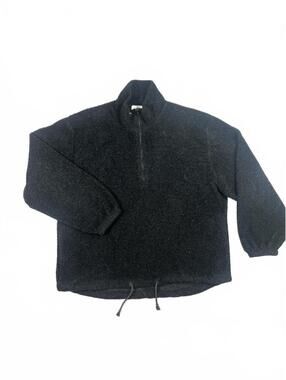 Vintage Unionbay Extra Comfort Black Fleece Pullover Sweater Large